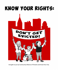 Renters' Rights Comics Becky Hawkins and Justin Buri appear on KBOO's Words and Pictures with S.W. Conser to talk about the Renters' Rights comic Know Your Rights: Don't Get Evicted