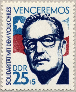 East German Stamp showing Salvador Allende
