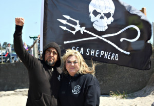 Michelle and Miguel Portland Sea Shepherd Michelle Seidelman