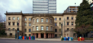 Portland City Hall A frontal view of Portland City Hall from SW 4th Ave.