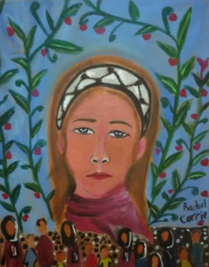 Painting by Malak Mattar; read more about her painting at We Are Not Numbers. Painting by Malak Mattar; read more about her painting at We Are Not Numbers.