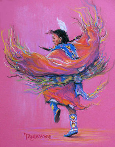 "Shawl Dancer Painting", by Tanja Ware